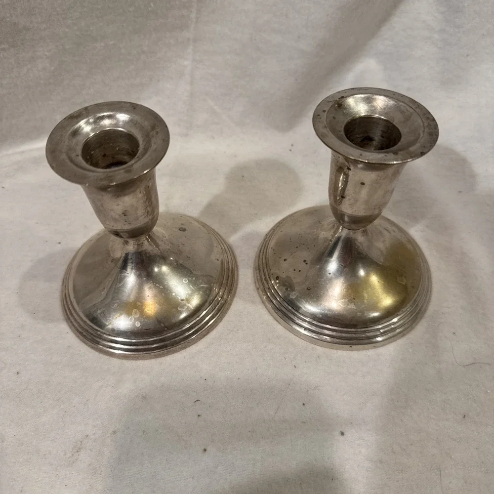 Leonard Silver Plated Candle Holders 4